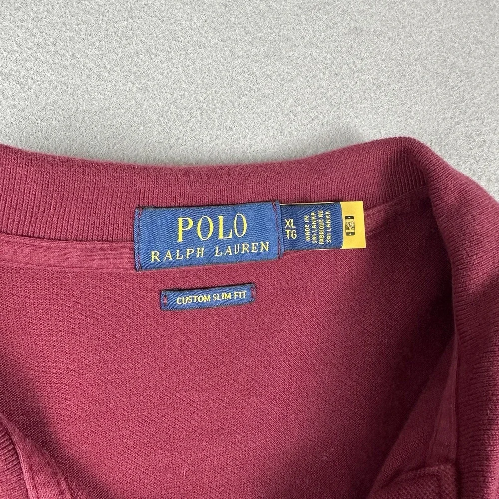 Polo Ralph Lauren Polo Shirt XL Red Big Pony Crest Embroidered Short Sleev